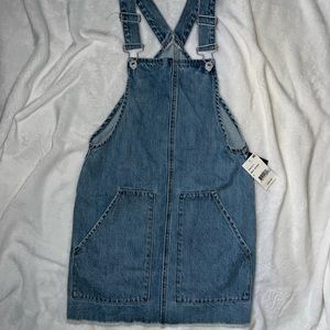Vanilla Star Juniors Denim Overalls Dress